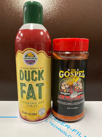 All Purpose BBQ Seasoning Combo - Duck Fat Spray + Meat Church Gospel - Pacific Flyway Supplies