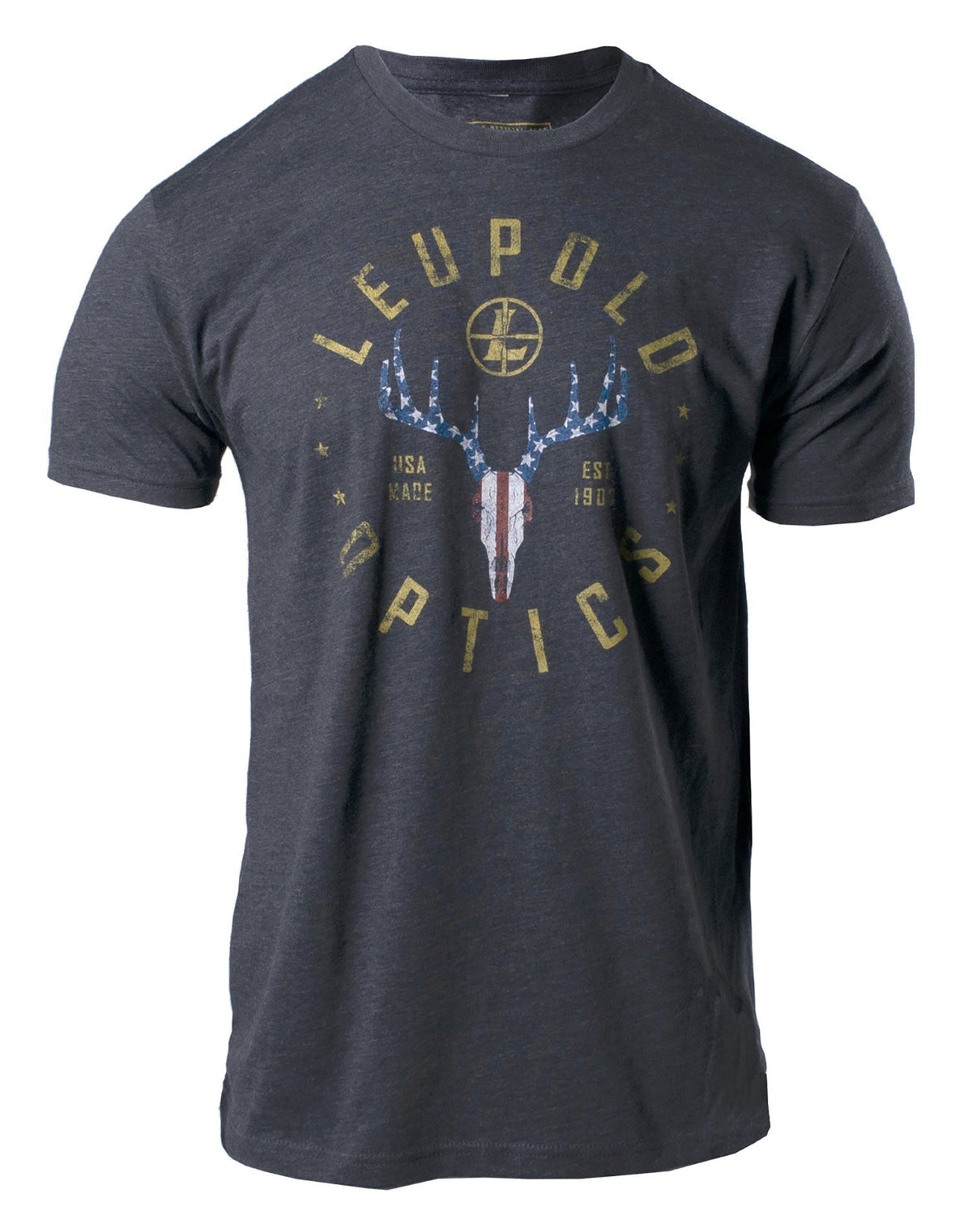 Leupold American Whitetail T-Shirt Charcoal Gray Large Short Sleeve - Pacific Flyway Supplies