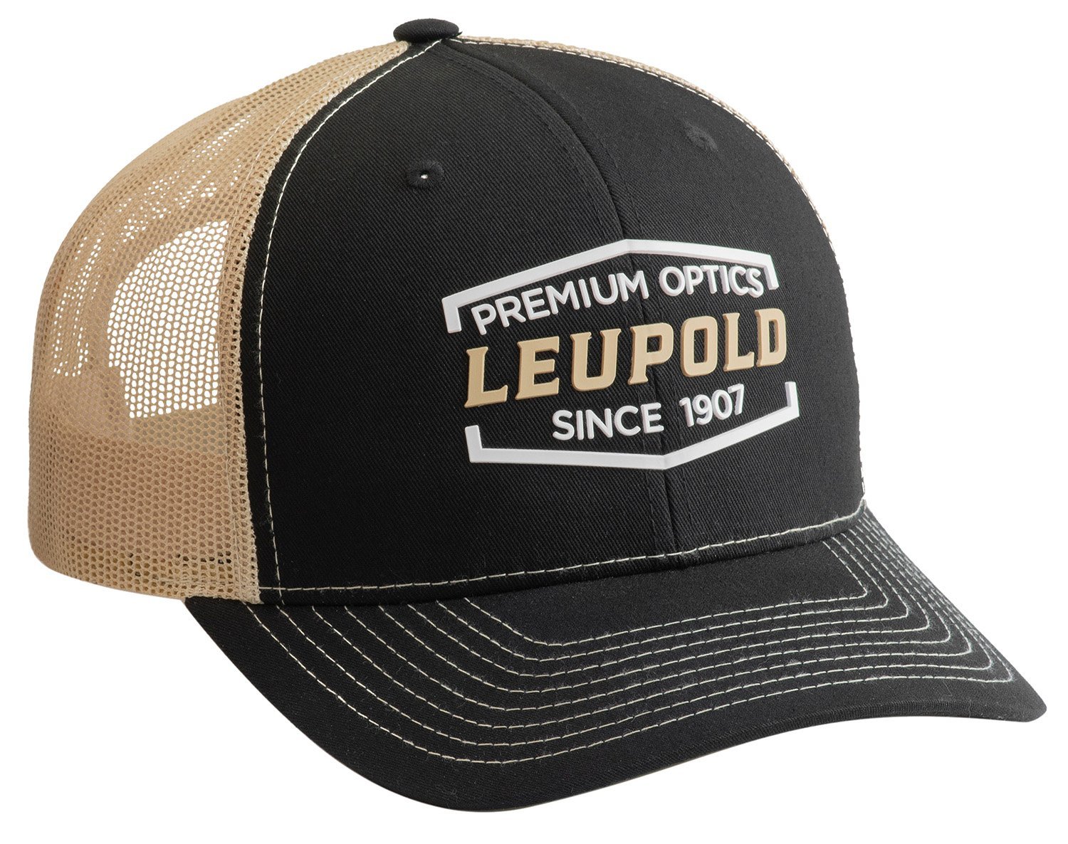 Leupold Premium Optics Trucker Hat Black/Gold OSFA - Pacific Flyway Supplies