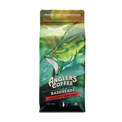 Angler's Coffee - Bassheads Largemouth Blend - Single Unit: Drip Grind / 12oz - Pacific Flyway Supplies