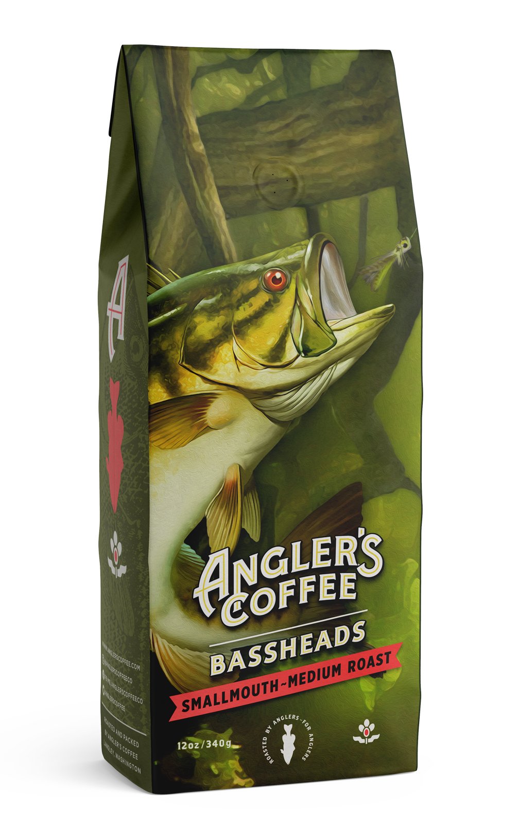 Angler's Coffee - Bassheads Smallmouth Blend - Single Unit: 12oz / Drip Grind - Pacific Flyway Supplies