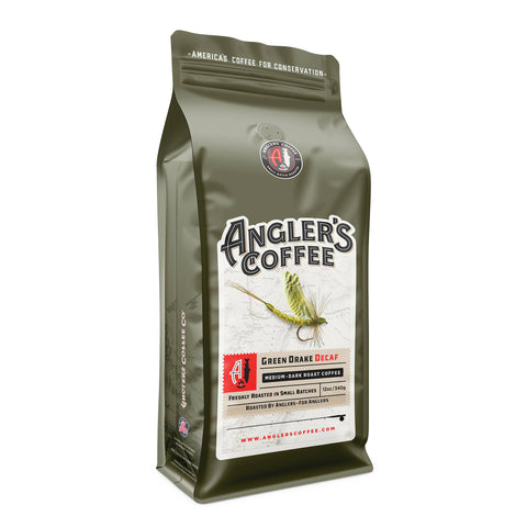 Angler's Coffee - Green Drake Decaf - Single Unit: 12oz / Drip Grind - Pacific Flyway Supplies
