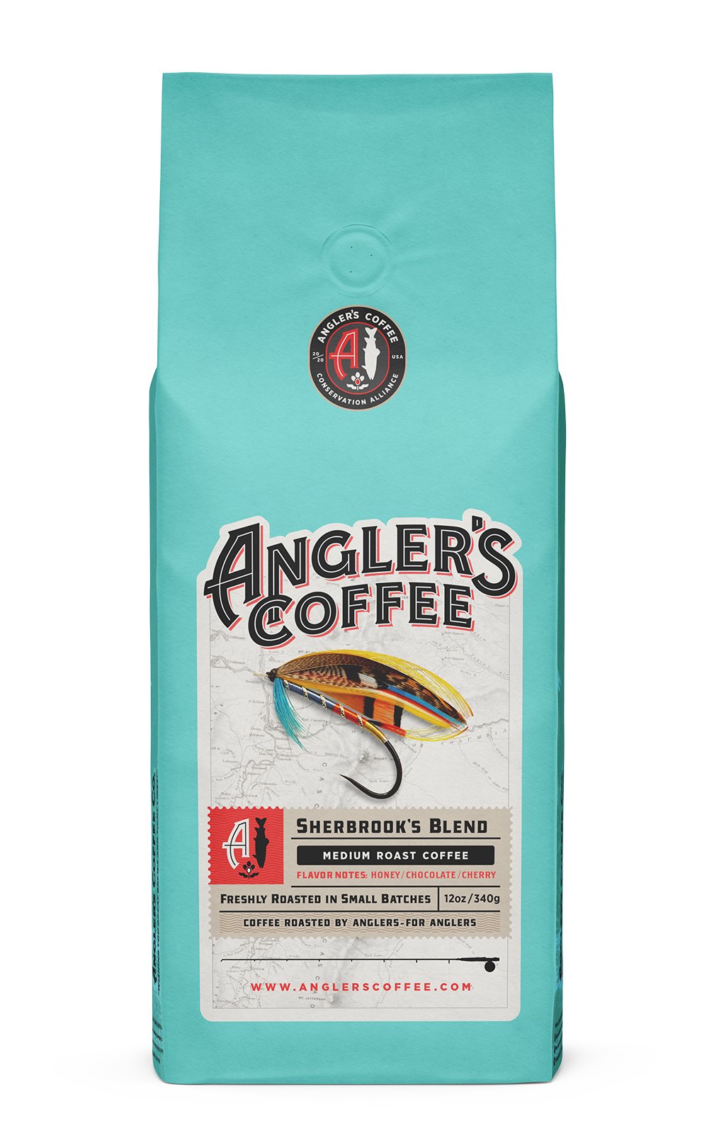 Angler's Coffee - Sherbrook's Blend - Single Unit: Drip Grind / 12oz - Pacific Flyway Supplies