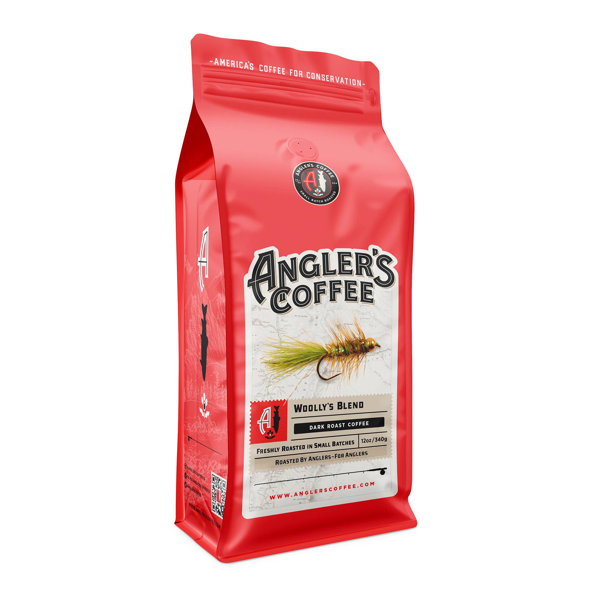 Angler's Coffee - Woolly's Blend - Single Unit: Drip Grind / 12oz - Pacific Flyway Supplies