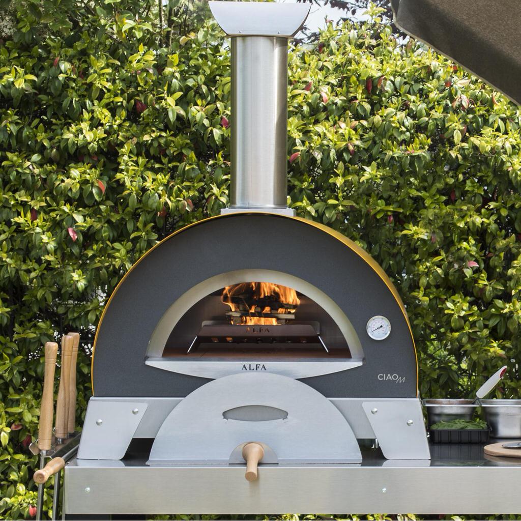 Alfa Ciao Wood Fired Outdoor Pizza Oven- Fire Yellow - Pacific Flyway Supplies