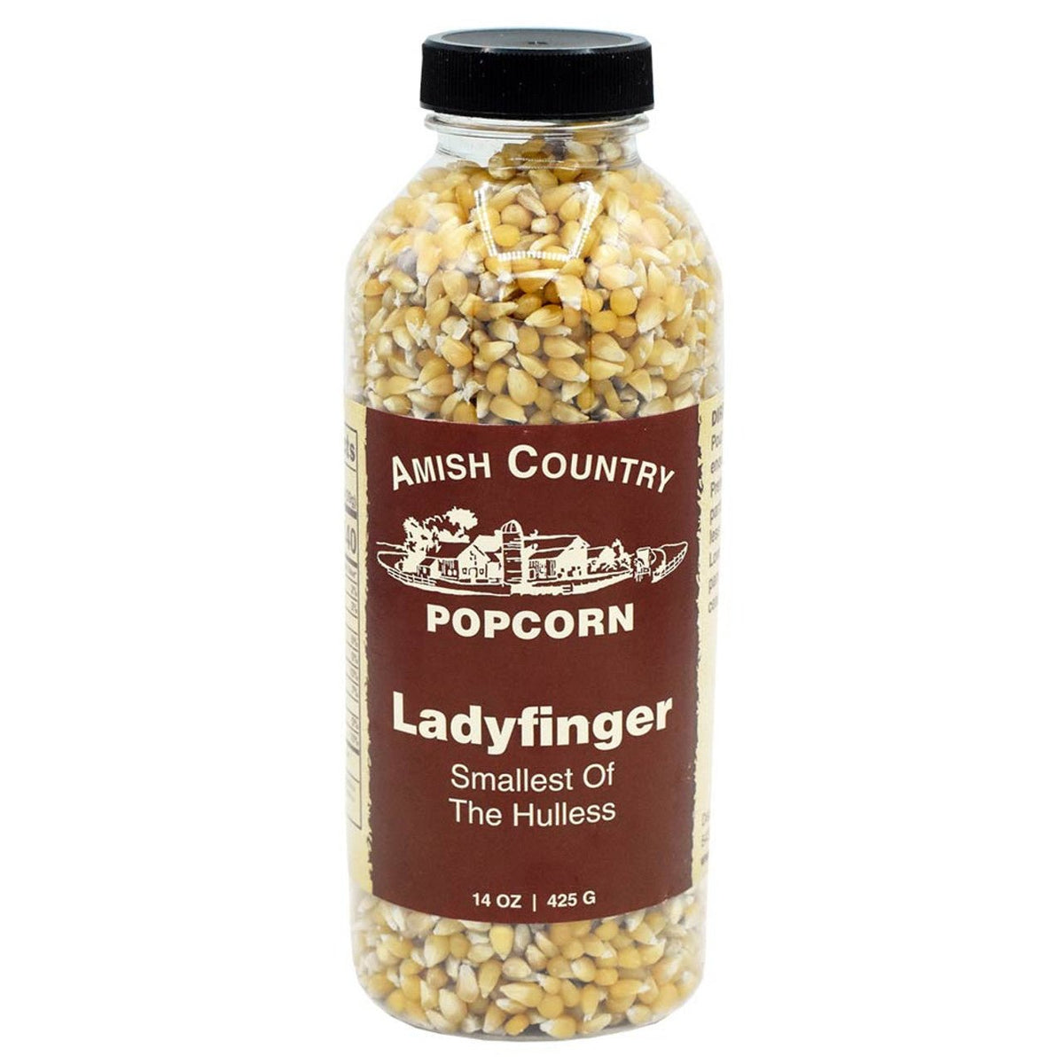 Amish Country Popcorn - 14oz Bottle of Ladyfinger Popcorn - Pacific Flyway Supplies