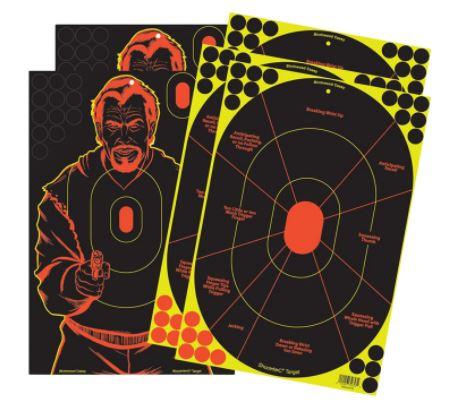 Birchwood Casey 34630 Shoot-N-C Combo Pack Self-Adhesive Paper 12" x 18" Silhouette/Bad Guy 5 Per Pack - Pacific Flyway Supplies