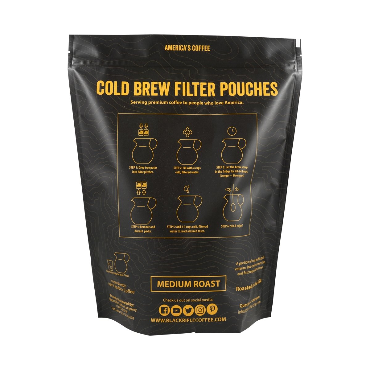 Black Rifle Coffee Just Black Cold Brew Packs - Pacific Flyway Supplies