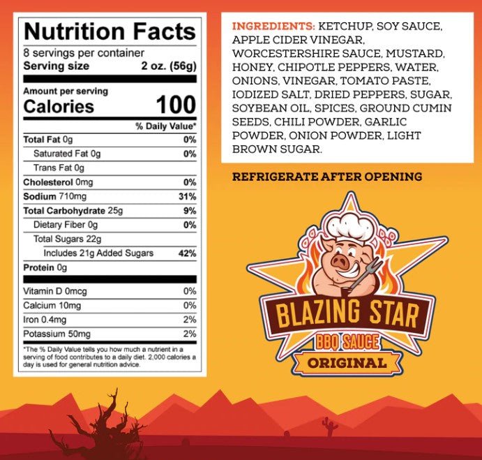 Blazing Star BBQ Original Sauce - Pacific Flyway Supplies