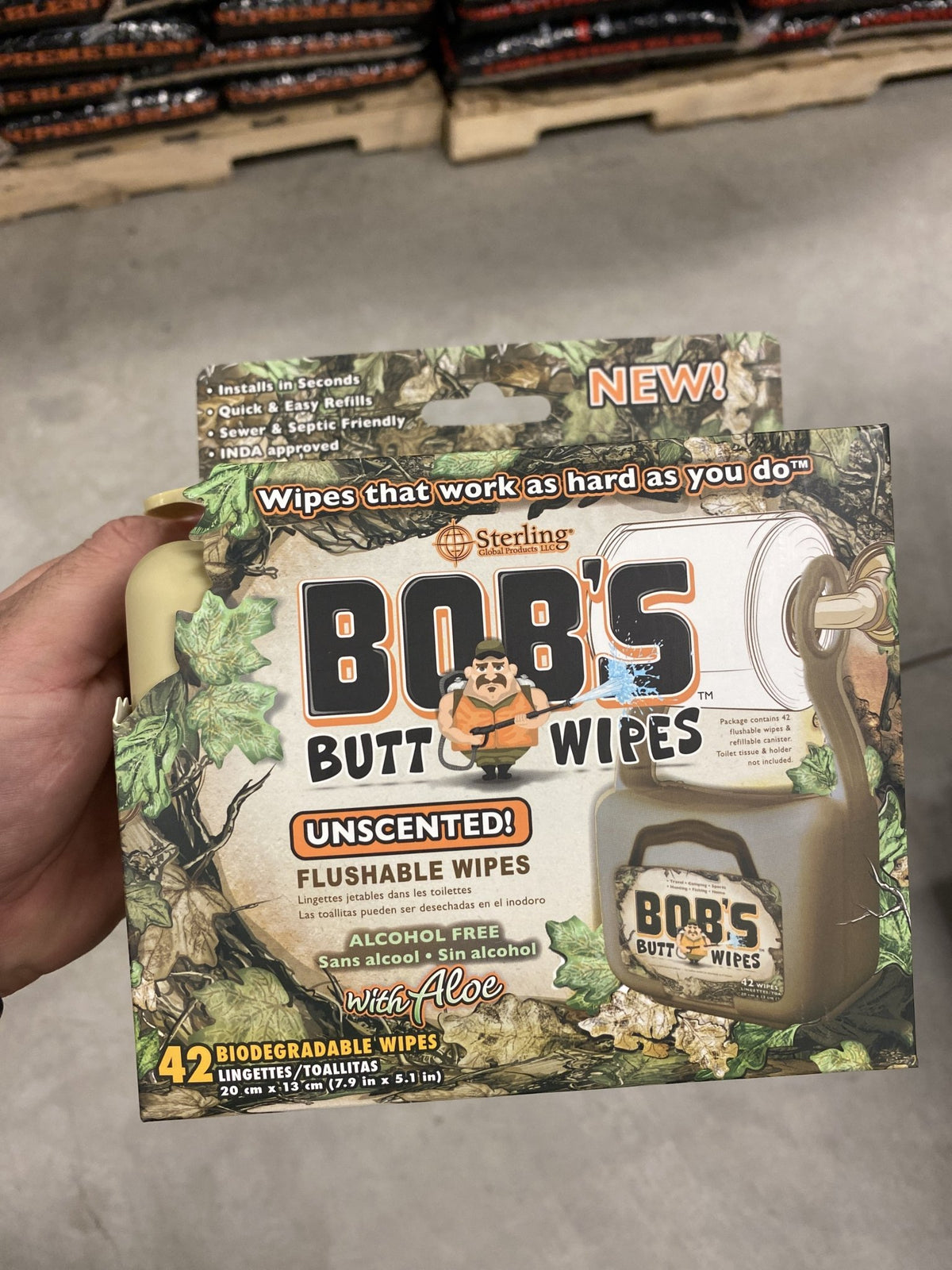 Bob's Butt Wipes Holder and Wipes - Pacific Flyway Supplies