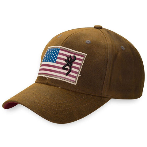 Browning Liberty Flag Brown/Olive Hat - Pacific Flyway Supplies