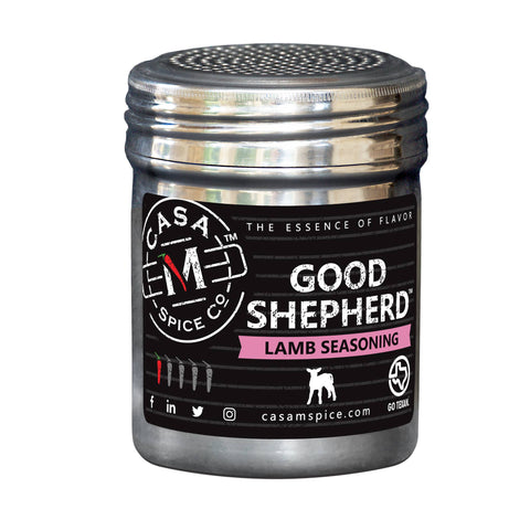 Casa M Spice Co - Good Shepherd® Lamb Seasoning Stainless Steel Shaker - Pacific Flyway Supplies