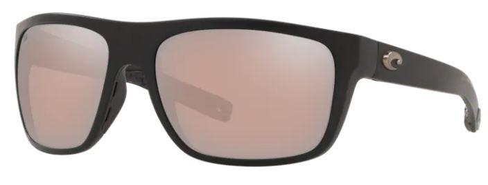 Costa Broadbill Sunglasses Matte Black w/ Copper Silver Mirror Lens - Pacific Flyway Supplies