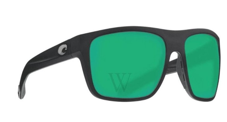 Costa Broadbill Sunglasses - Matte Black w/ Green Mirror Lens - Pacific Flyway Supplies