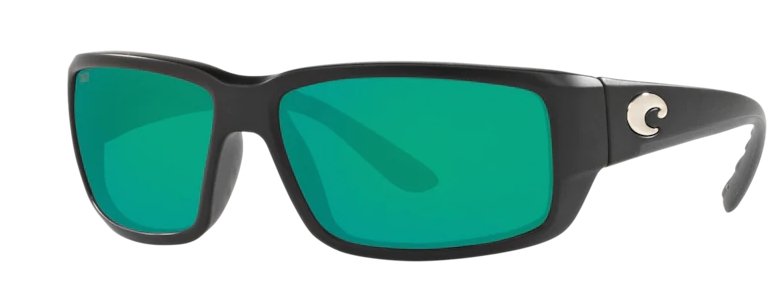 Costa Fantail Sunglasses - Matte Black w/ Green Mirror Lens - Pacific Flyway Supplies