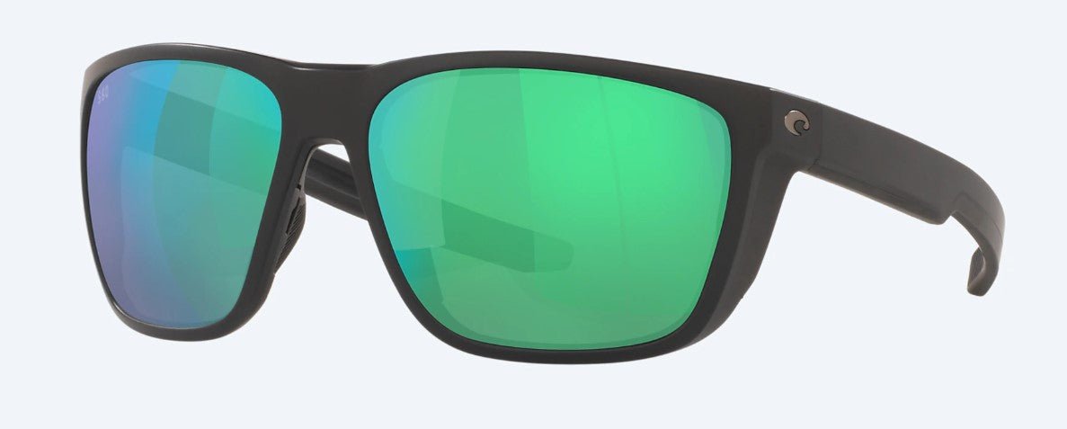 Costa Ferg Sunglasses - Matte Black w/ Green Mirror 580P Lens - Pacific Flyway Supplies