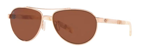 Costa Fernandina Sunglasses - Rose Gold w/ Copper Silver Lens - Pacific Flyway Supplies