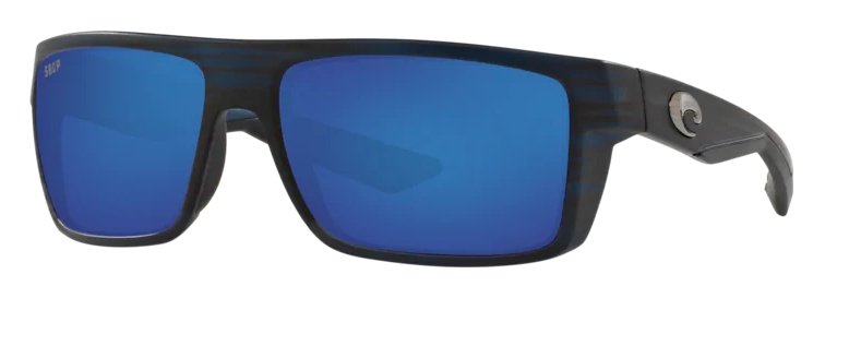 Costa Motu Sunglasses - Matte Black w/ Blue Mirror Lens - Pacific Flyway Supplies