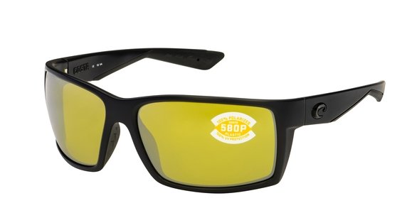 Costa Reefton Sunglasses - Blackout w/ SUnrise Silver Mirror Lens - Pacific Flyway Supplies