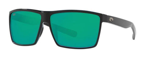 Costa Rincon Sunglasses - Shiny Black w/ Green Mirror Lens - Pacific Flyway Supplies