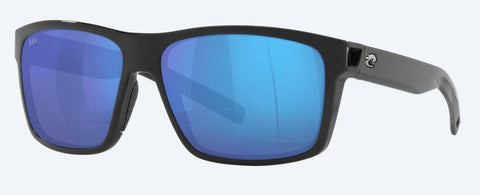 Costa Slack Tide Sunglasses - Shiny Black w/ Blue Mirror 580G Lens - Pacific Flyway Supplies