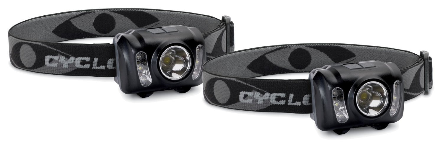 Cyclops 210 Headlamp 210 Lumens White Red/Green/White LED Bulb Black 2 pk - Pacific Flyway Supplies