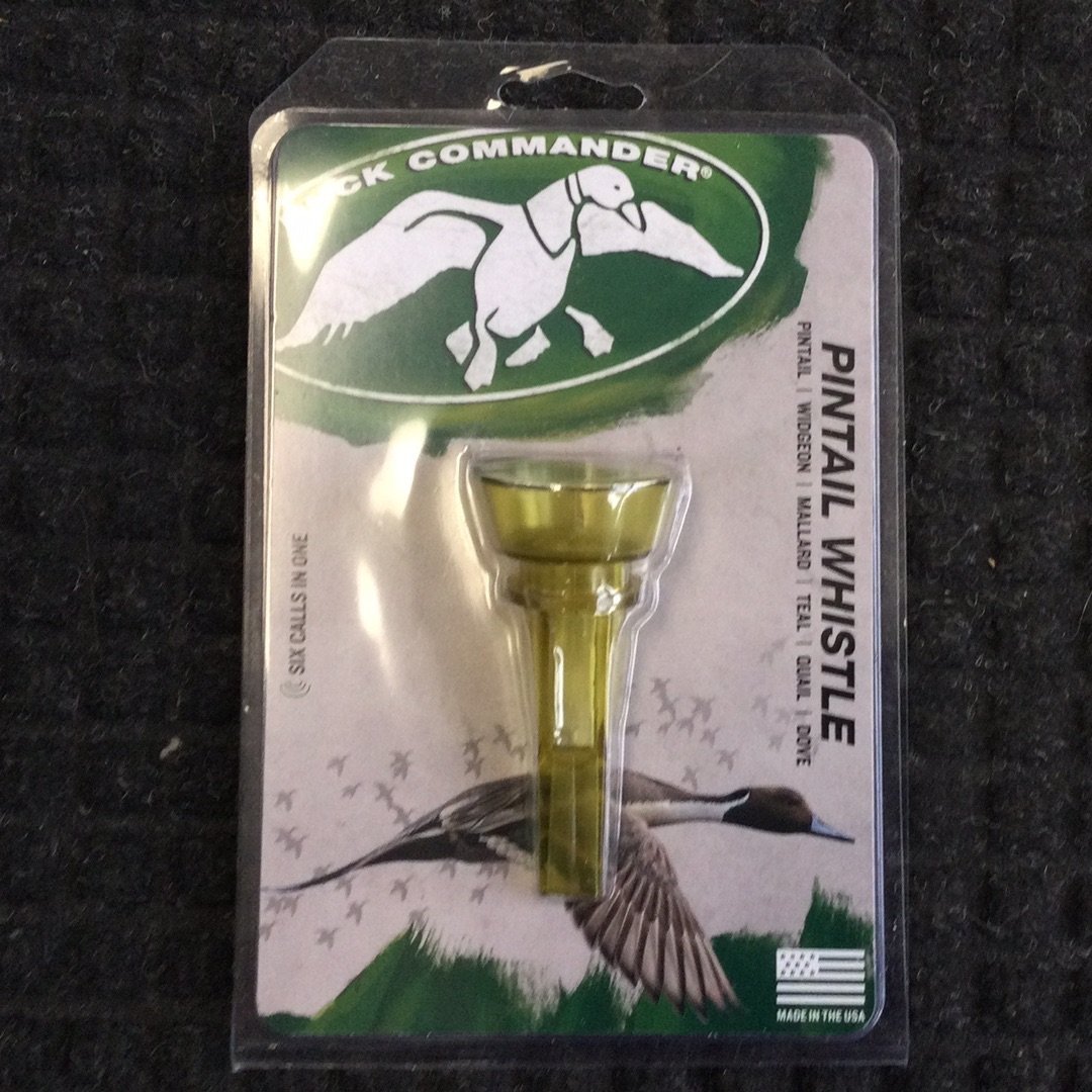 Duck Commander 6 in 1 Pintail/Wigeon Double Reed Call Duck Mallard Drake, Pintail, Wigeon, Morning Dove, Bobwhite Quail, Green Winged Teal Black Plastic - Pacific Flyway Supplies