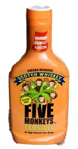 Five Monkeys BBQ Sauce - Scotch Whiskey - Pacific Flyway Supplies