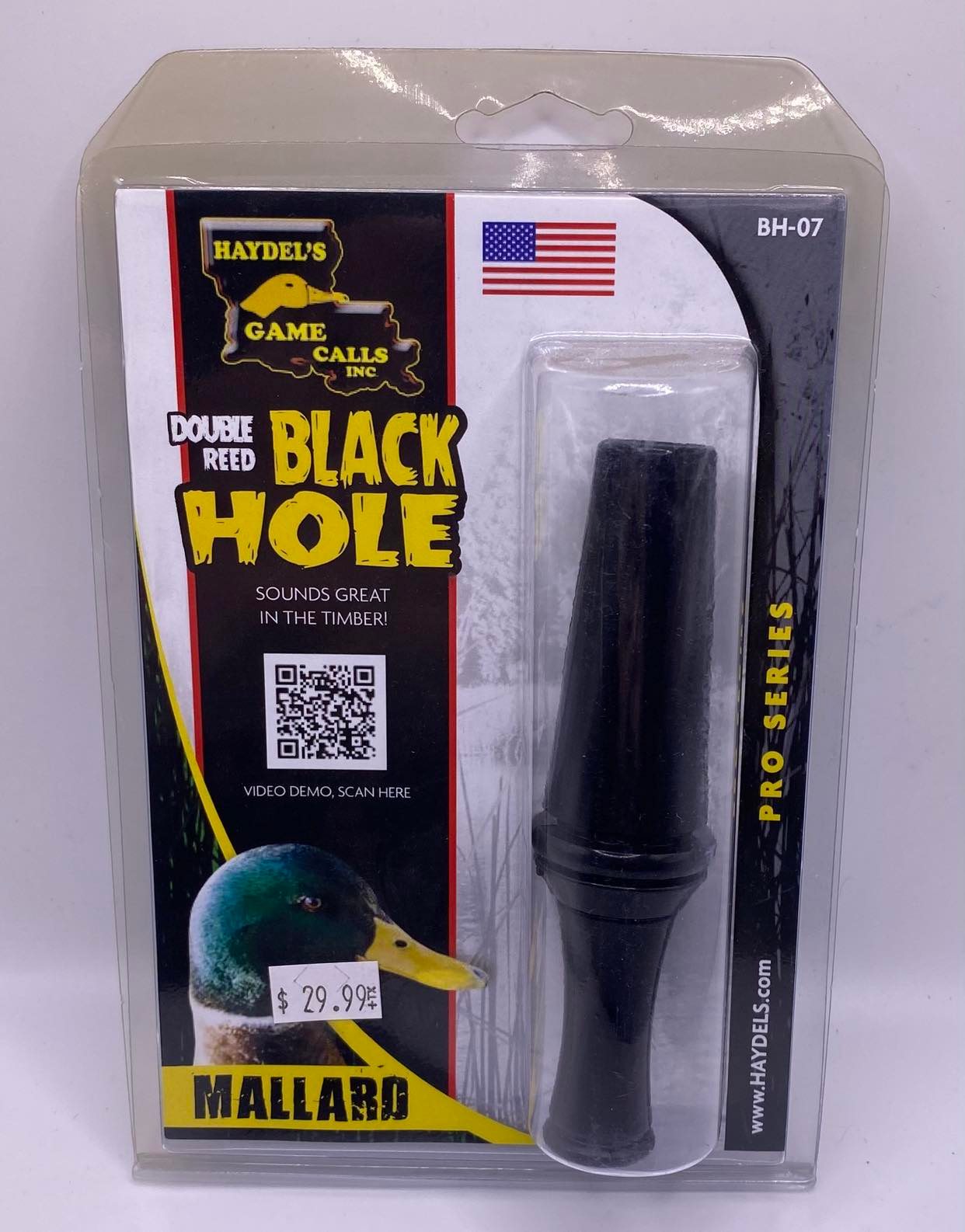 Haydel's Game Calls Double Reed Black Hole - Pacific Flyway Supplies