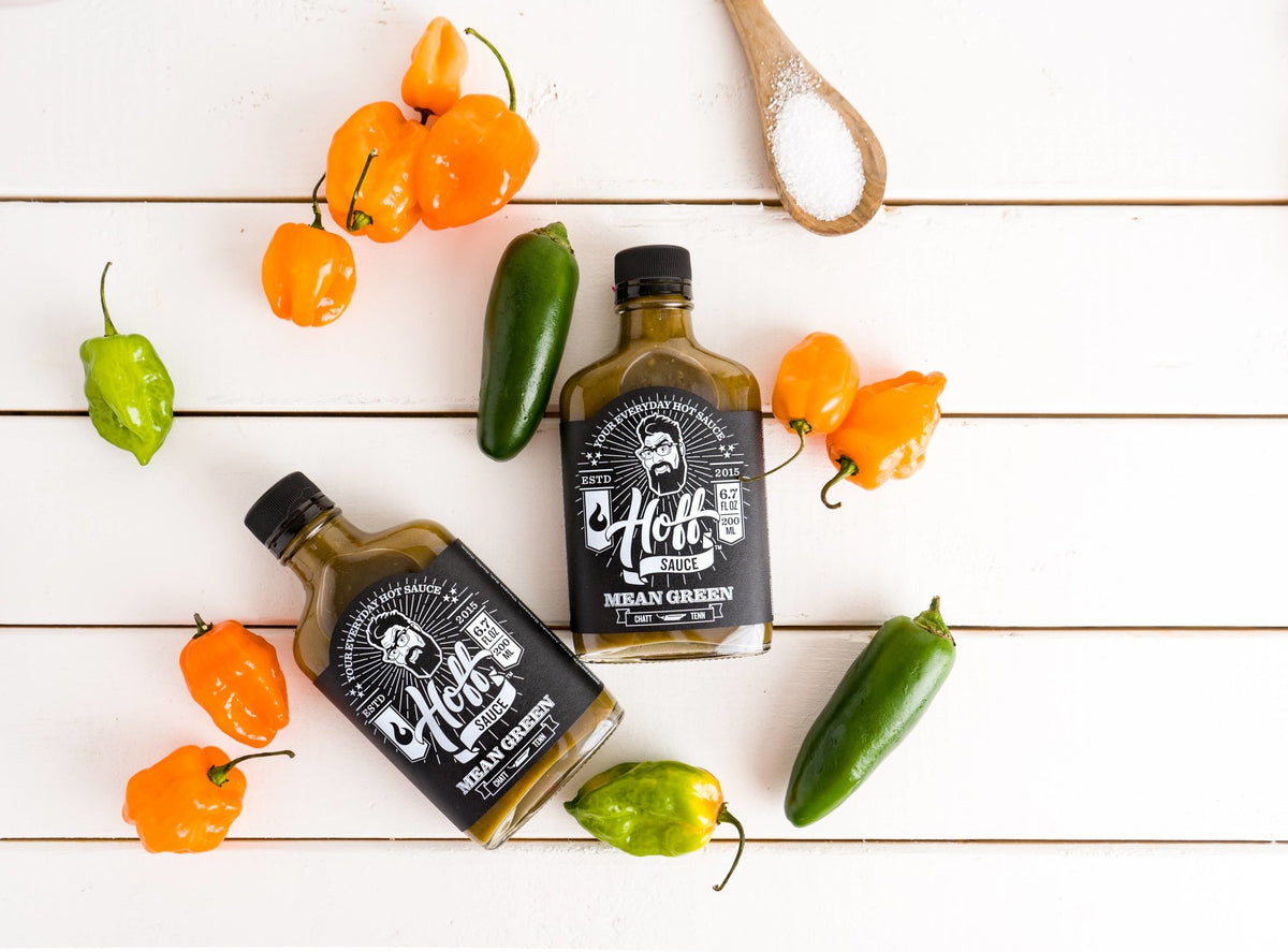 Hoff & Pepper - Mean Green - Hoff's Green Jalapeno Hot Sauce - Pacific Flyway Supplies