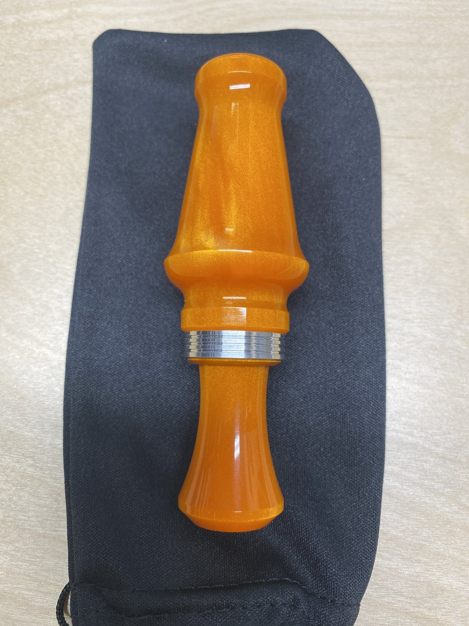 J. J. Lares A5 Duck Call - Orange Pearl Polished Band - Pacific Flyway Supplies