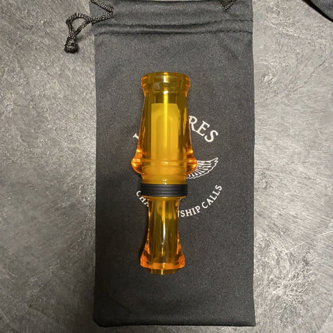 J. J. Lares Hybrid Duck Call - Amber Black Band Amber - Pacific Flyway Supplies