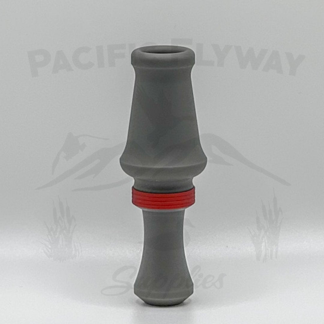 J. J. Lares Hybrid Duck Call - Matte Grey Matte Red Band - Pacific Flyway Supplies