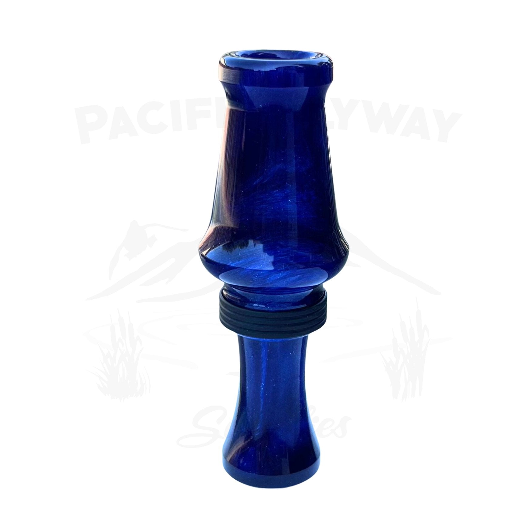J. J. Lares Hybrid Duck Call - Polished Blue Pearl Matte Black Band - Pacific Flyway Supplies