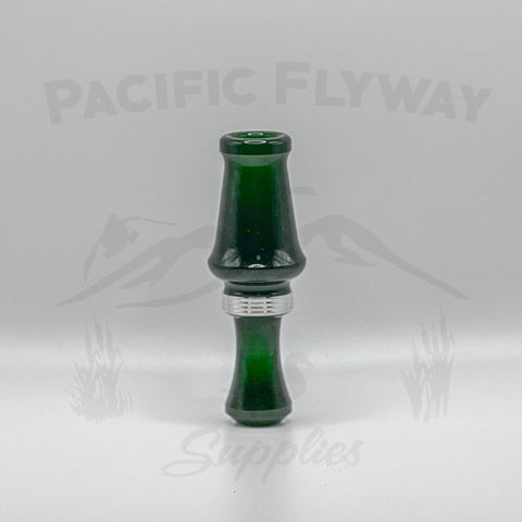 J. J. Lares Hybrid Duck Call - Polished Dark Green Polished Band - Pacific Flyway Supplies