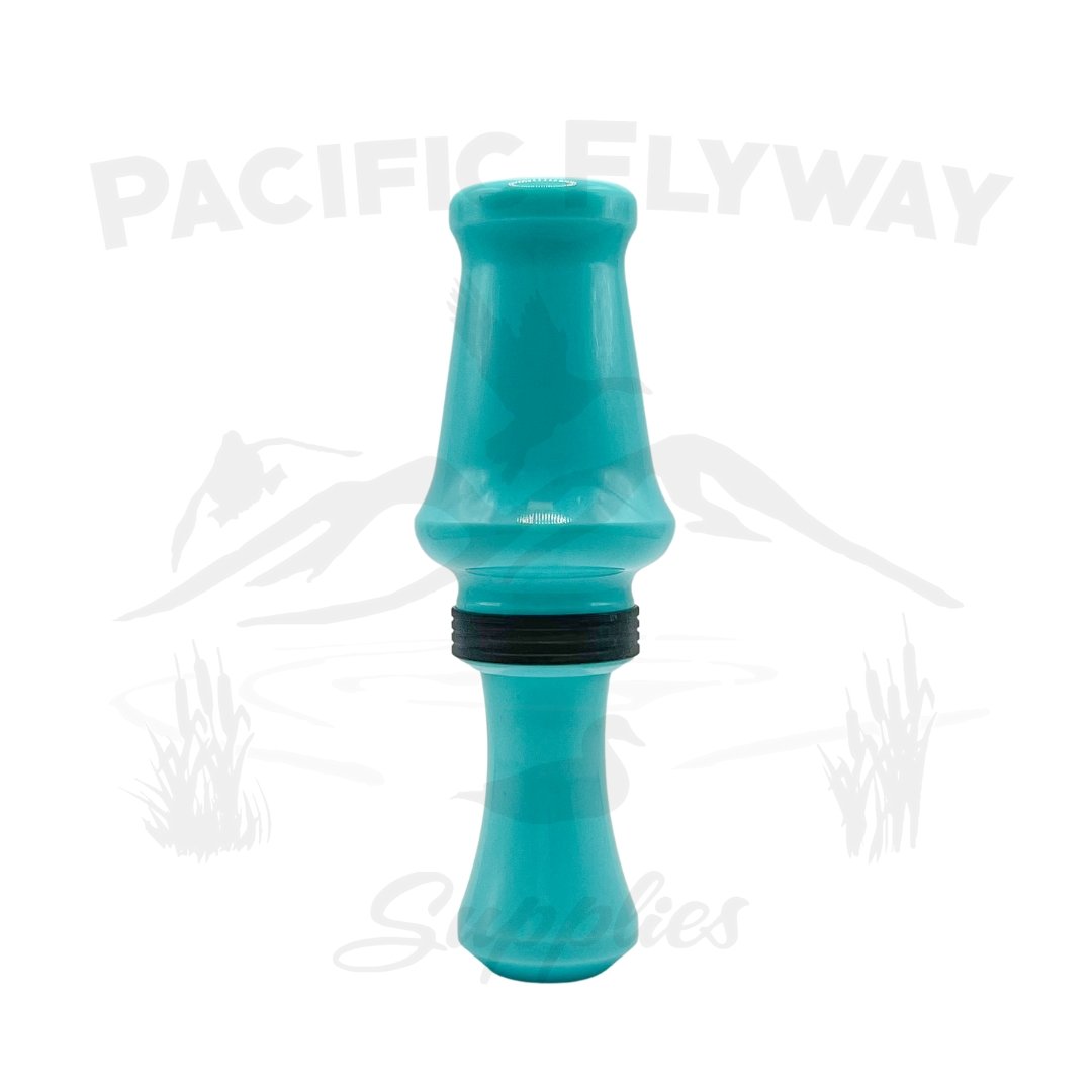 J. J. Lares Hybrid Duck Call - Polished DS Tiffany Matte Black Band - Pacific Flyway Supplies