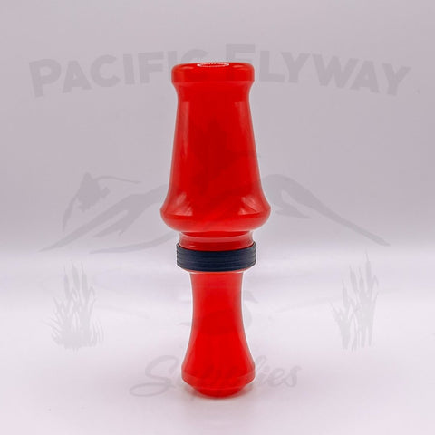 J. J. Lares Hybrid Duck Call - Polished Ferrari Red Black Band - Pacific Flyway Supplies