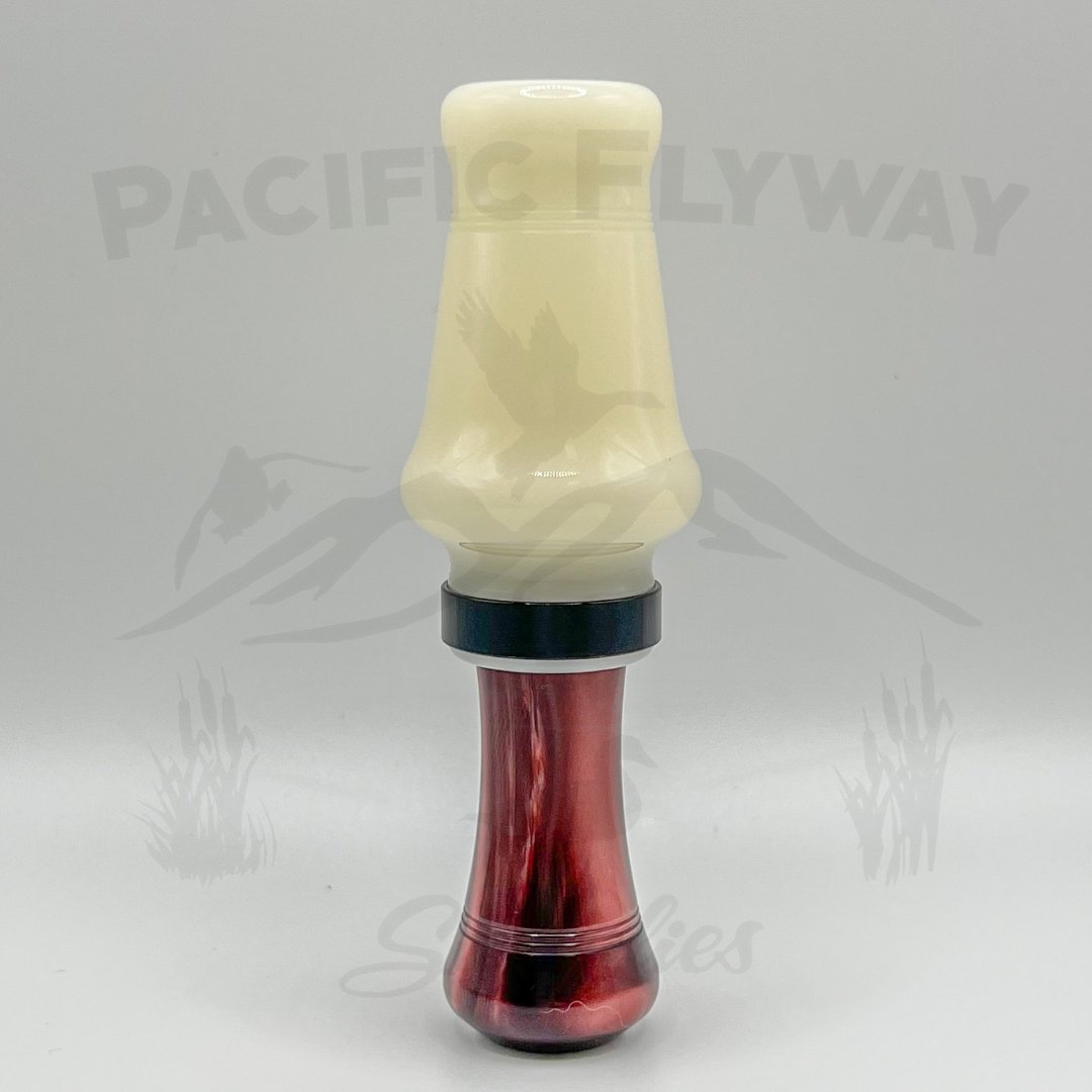 J. J. Lares Magnum Hen - Polished Ivory Black Band DS Black Cherry Pearl - Pacific Flyway Supplies