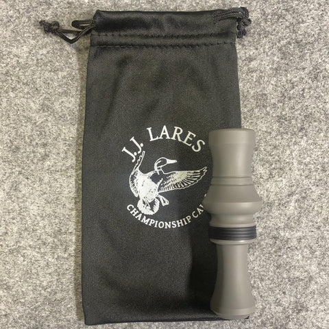 J. J. Lares T-1 Duck Call - Matte Grey Matte Black Band - Pacific Flyway Supplies