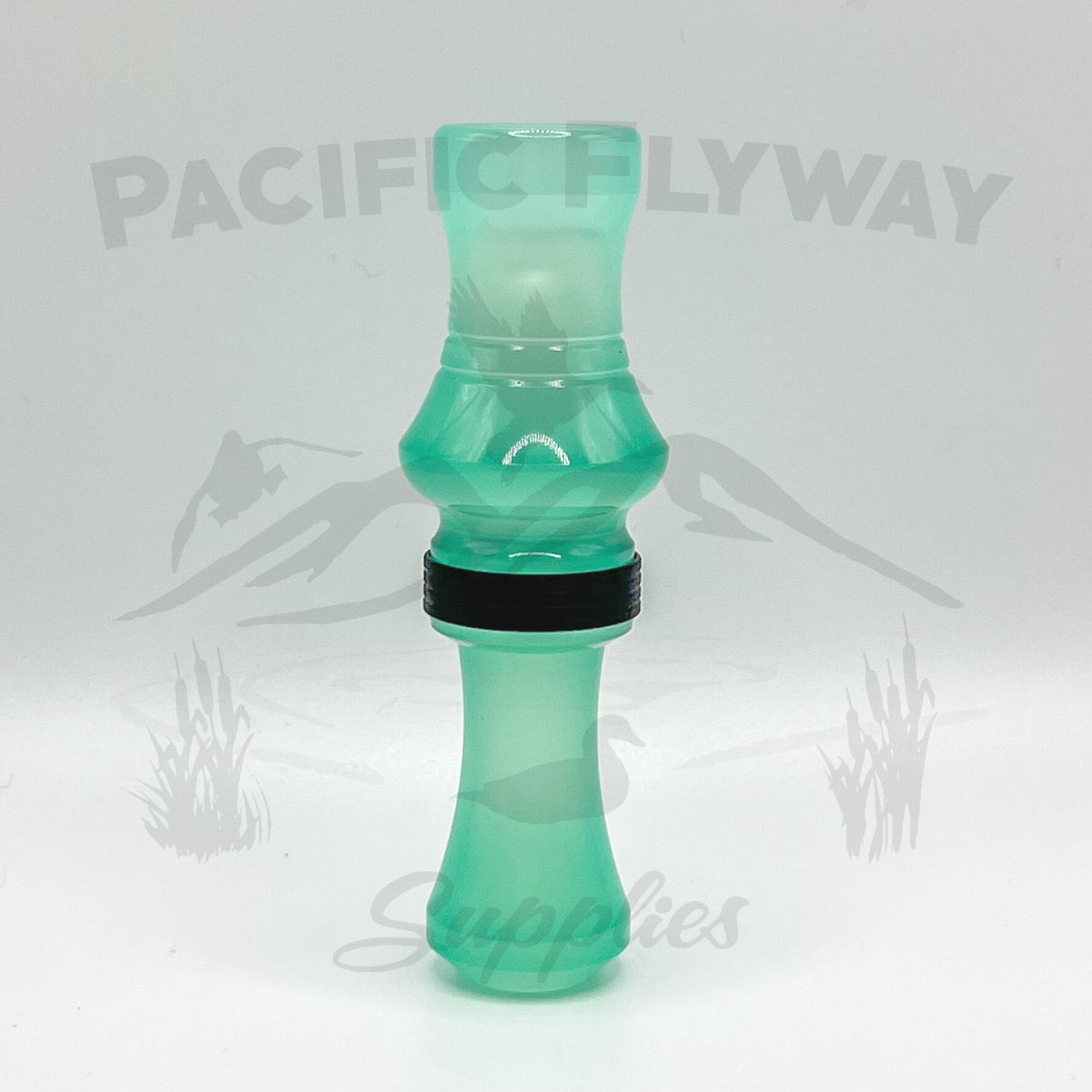 J. J. Lares T-1 Duck Call - Polished Jade Matte Black Metal Band - Pacific Flyway Supplies