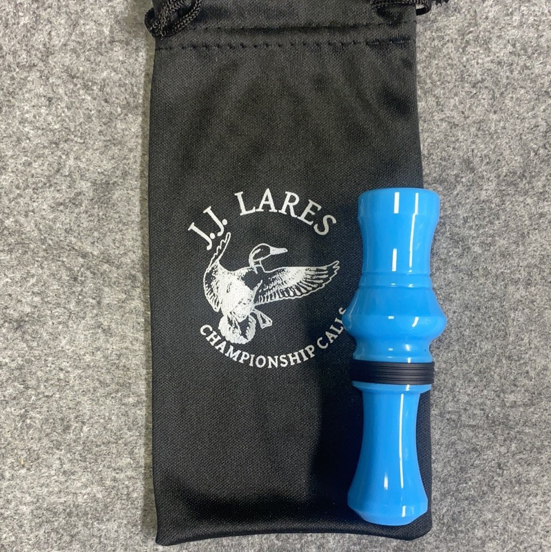 J. J. Lares T-1 Duck Call - Sky Blue Matte Black Band - Pacific Flyway Supplies