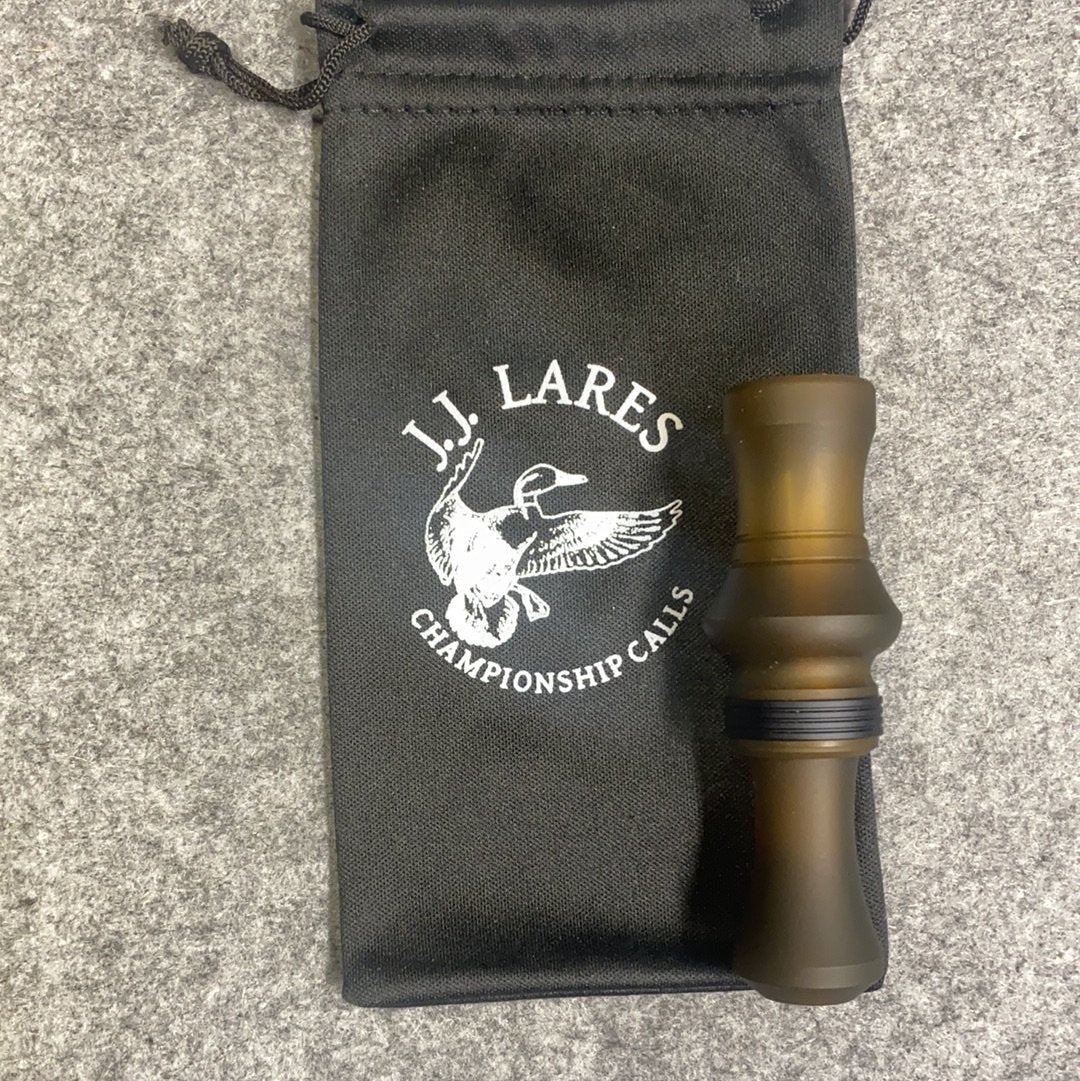 J. J. Lares T-1 Small Bore Duck Call - Matte Beer Bottle Matte Black Band - Pacific Flyway Supplies