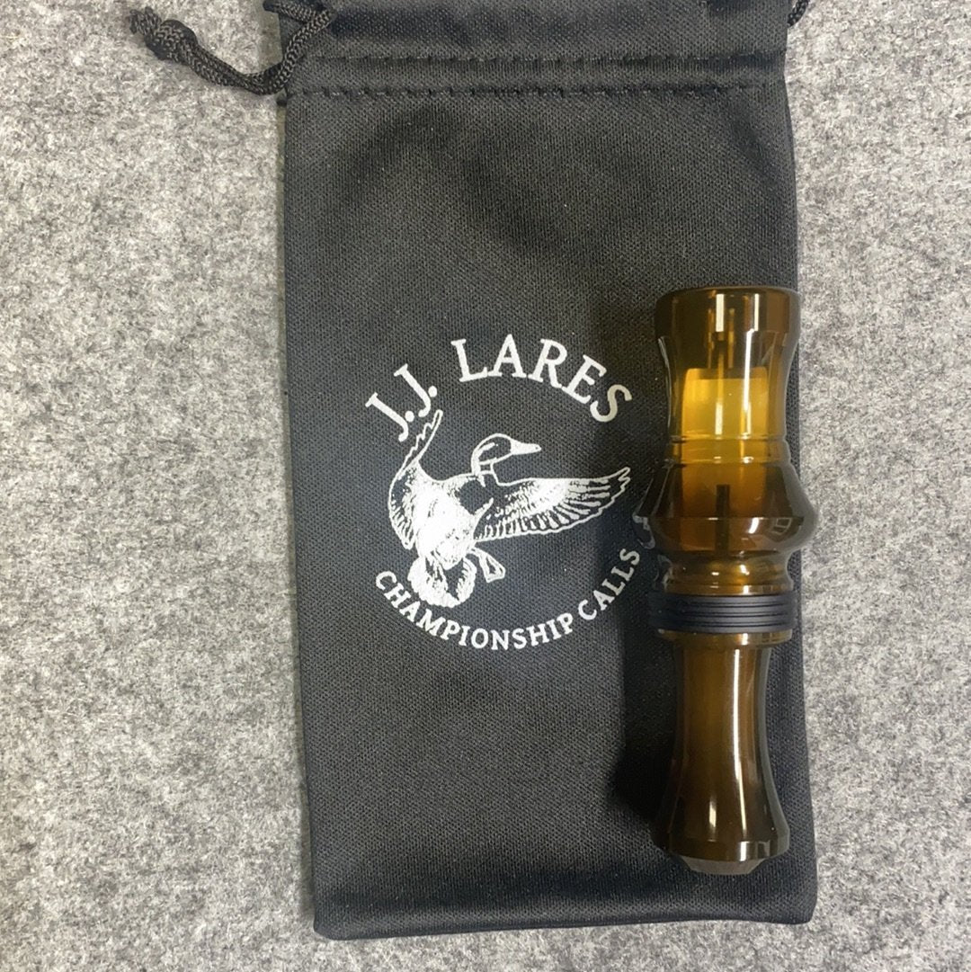 J. J. Lares T-1 Small Bore Duck Call - Polished Beer Bottle Matte Black Band - Pacific Flyway Supplies