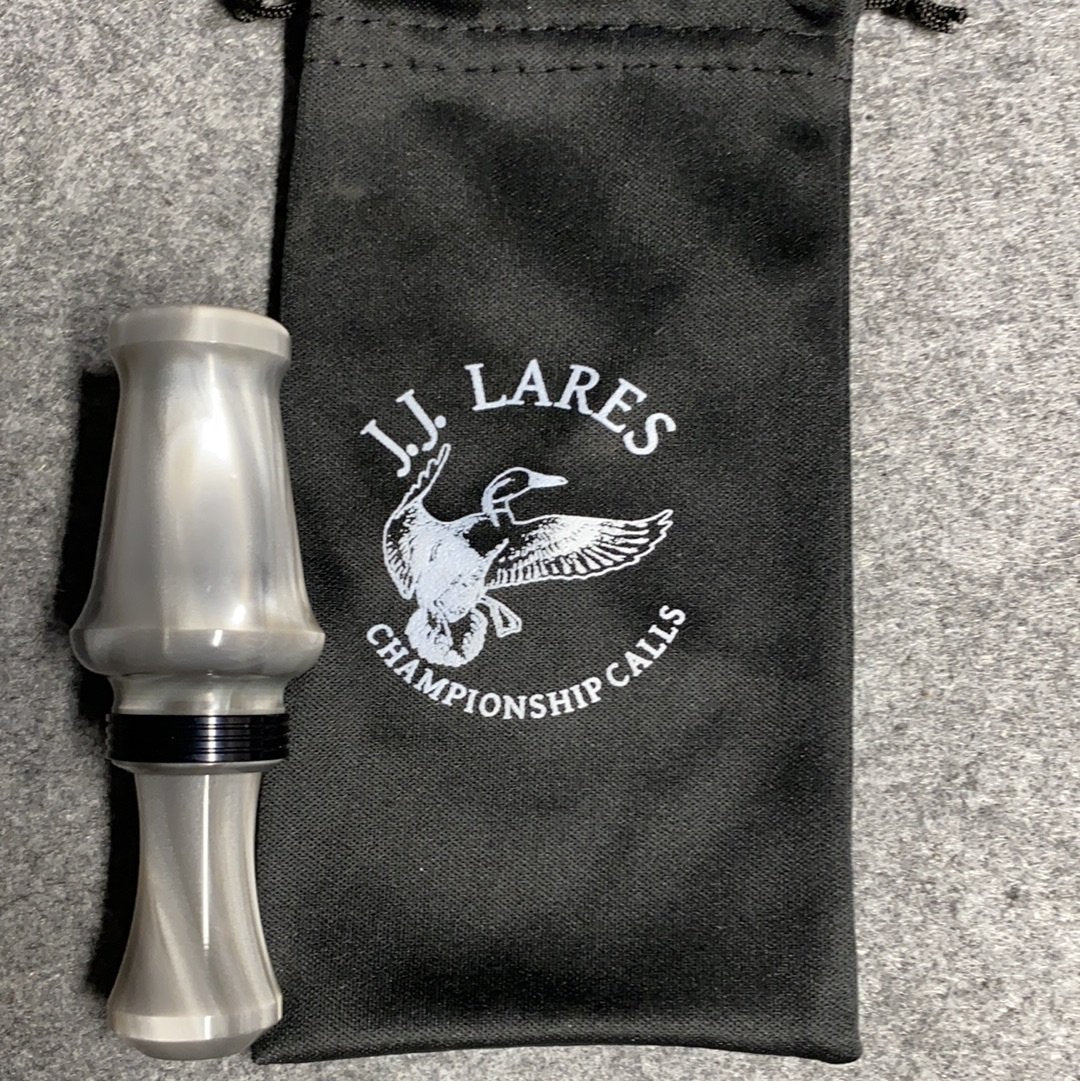 J.J Lares Hybrid Duck Call - Platinum Pearl Black Band - Pacific Flyway Supplies