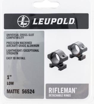 Leupold 55860 Rifleman Rings Picatinny 1" Medium Black Matte - Pacific Flyway Supplies