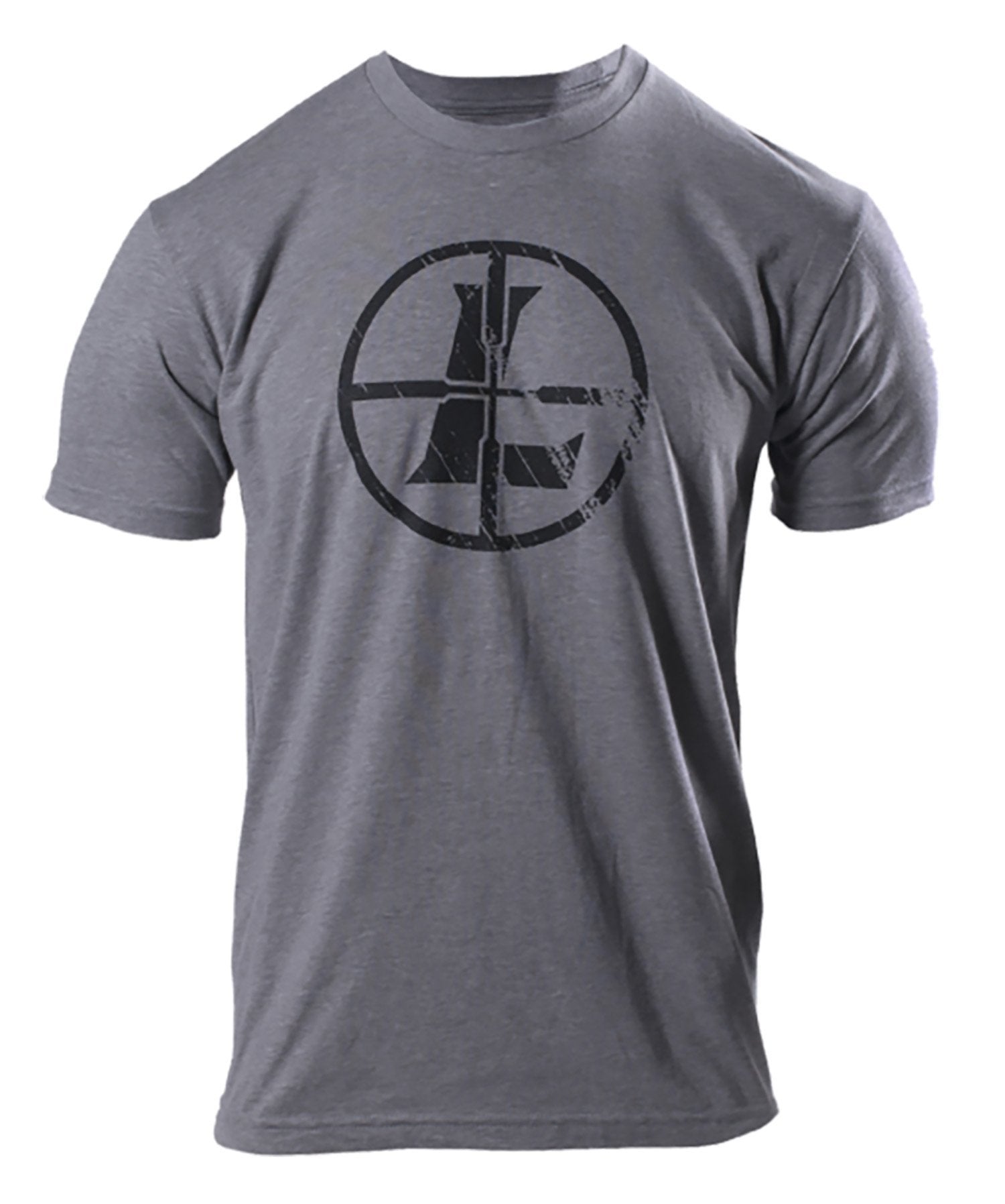 Leupold Distressed Reticle T-Shirt Graphite Heather Large Short Sleeve - Pacific Flyway Supplies