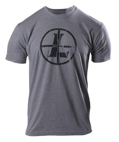 Leupold Distressed Reticle T-Shirt Graphite Heather Large Short Sleeve - Pacific Flyway Supplies