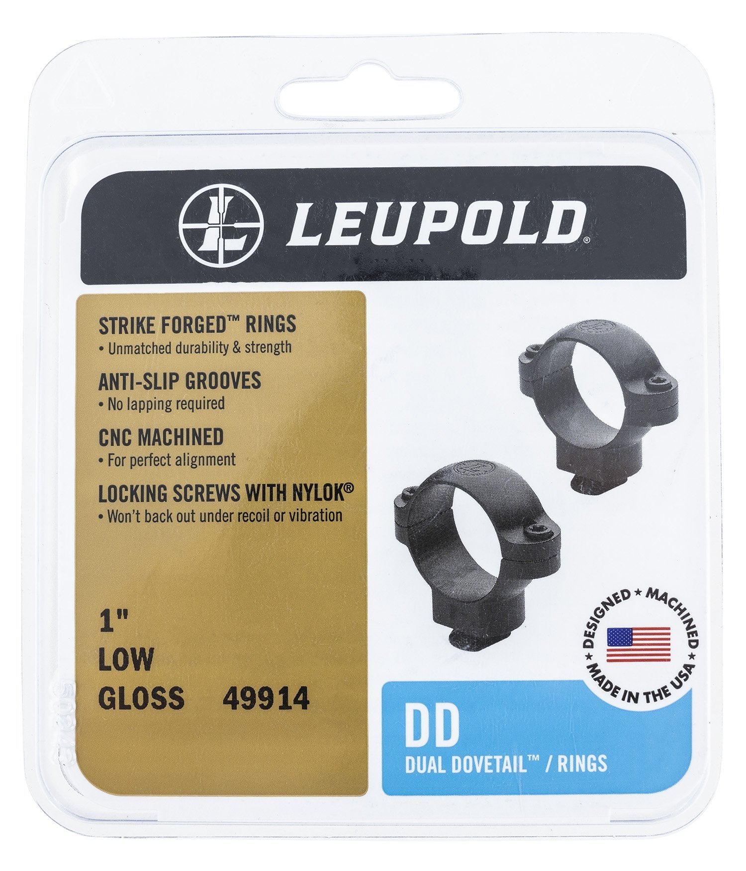 Leupold Dual Dovetail Scope Ring Set Medium 30mm Matte Black Steel - Pacific Flyway Supplies