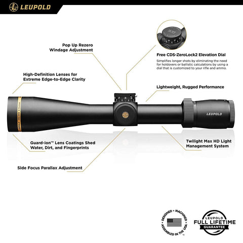 Leupold VX-5HD 3-15x44mm CDS-ZL2 Duplex Riflescope - Pacific Flyway Supplies
