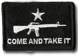 MORALE FLAG PATCH - COME & TAKE IT - AR - Pacific Flyway Supplies
